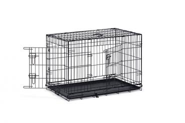 Preview: Gitterbox schwarz- mit/ohne Trennwand - Größe L